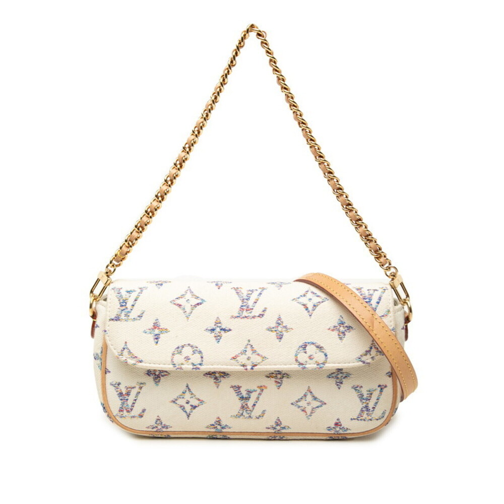 Louis Vuitton Monogram Jacquard Wallet on Chain Ivy Handbag Shoulder Bag 2WAY...